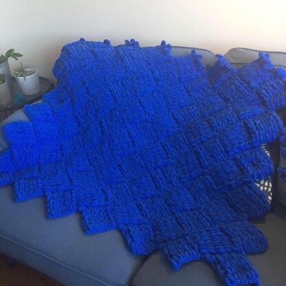 Entrelac Basket Weave Blanket