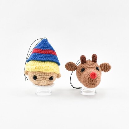 Hermey and Rudolph Ornaments