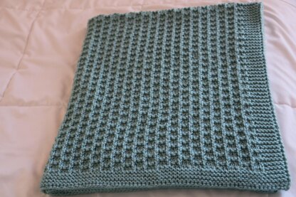 Seafoam Textured Baby Hat Blanket.