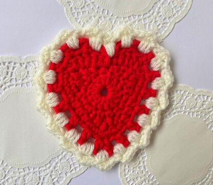 Red heart coaster by HueLaVive