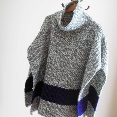 Chilly Day Poncho - knitting pattern