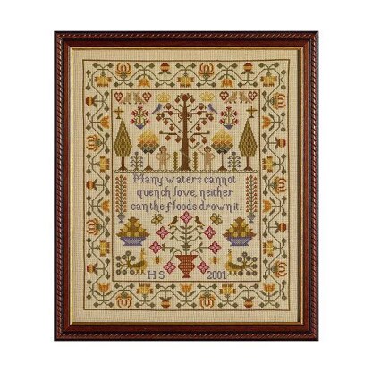 Historical Sampler Company Adam and Eve Sampler - Linen - 39cm x 33cm