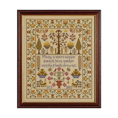 Historical Sampler Company Adam and Eve Sampler - Linen - 39cm x 33cm