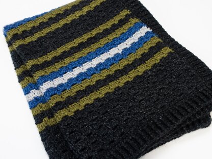 Irish Tides Boxed Block Stitch Crochet Blanket