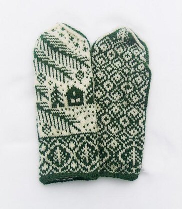 Silent Night Mittens