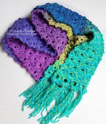 Broomstick Lace Wildflower Scarf