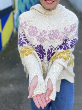 Hoody Poncho Sweater