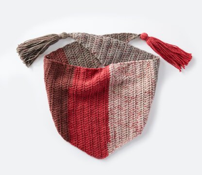 Crochet Kerchief Scarf in Caron Cakes - Downloadable PDF