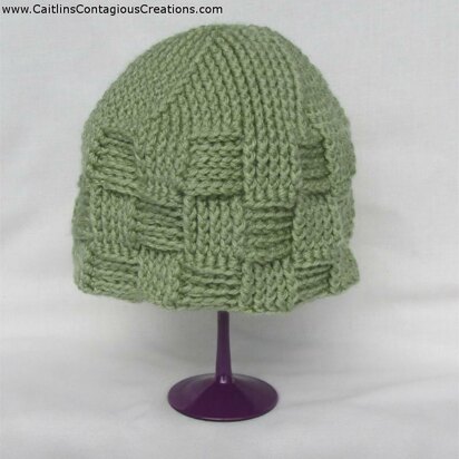 Spiral Star Basket Weave Beanie