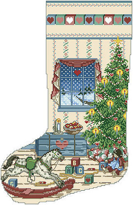 North Woods Christmas Heirloom Stocking - PDF