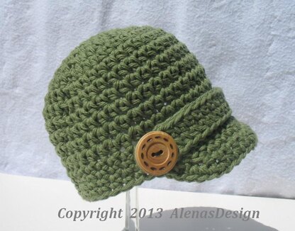 Visor Beanie Hat with Detachable Flower