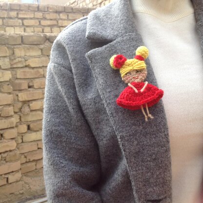 Girl brooch