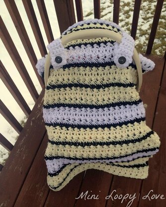 Chunky Star Stitch Car Seat Canopy Cover