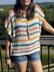 Arie Happy Shiny Stripe Summer Adjustable Wrap Top
