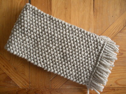 Seed stitch bulky scarf