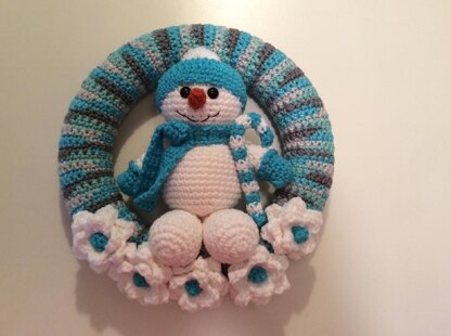 Snowman Winter Wreath