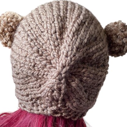 Pompom Bear Bonnet