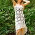 Crochet granny square high low dress.