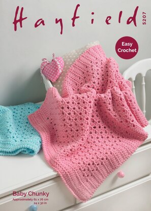 Blanket in Hayfield Baby Chunky - 5207 - Downloadable PDF