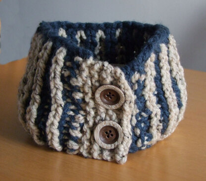 Chunky-Rustic Brioche Cowl