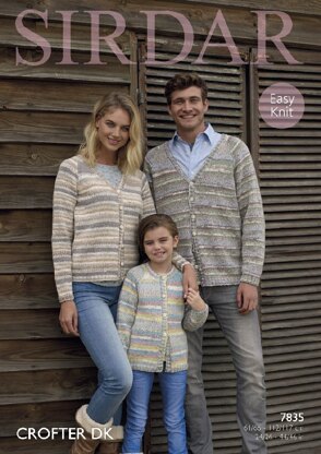 Cardigans in Sirdar Crofter DK - 7835- Downloadable PDF