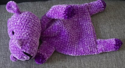 Crochet Pattern Happy Hippo Cuddle Cloth -The Cozy Companion