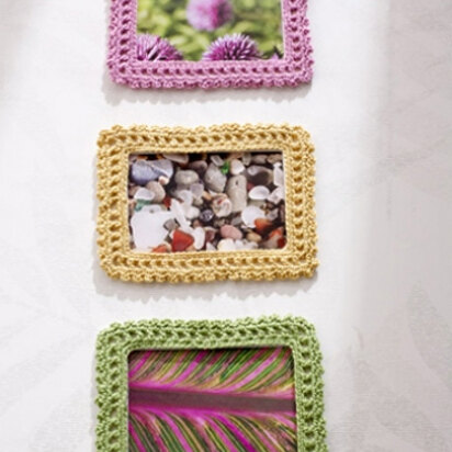 Lacy Crochet Picture Frames in Caron Simply Soft Collection - Downloadable PDF