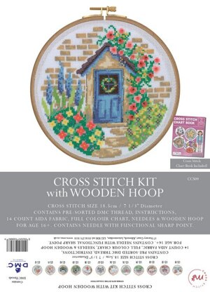 Creative World Of Crafts Summer Cottage Cross Stitch Kit - 18.5cm