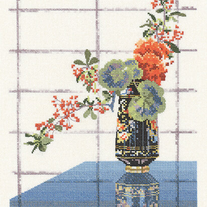 Heritage Printed Vase Counted Cross Stitch Kit