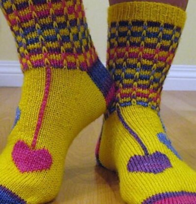 Hippie Heart Socks