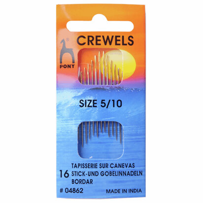 Pony Embroidery/Crewel Needles Size 5-10