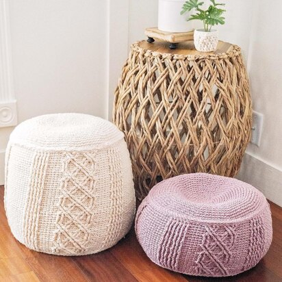 Cable Pouf Home Decor