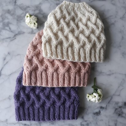 Aran Messy Bun Hat