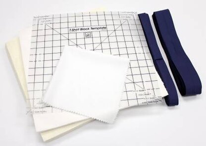 June Tailor Inc Reversible T-Shirt Quilt Kit Sash-In-A-Dash - Navy