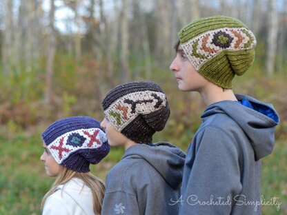 "Boho Chic" Mosaic Slouch