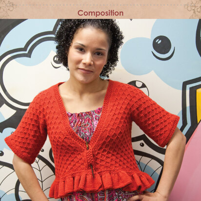 Composition Cardigan in Classic Elite Yarns Princess - Downloadable PDF