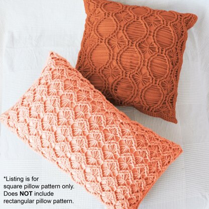 Crochet Macramé Square Pillow