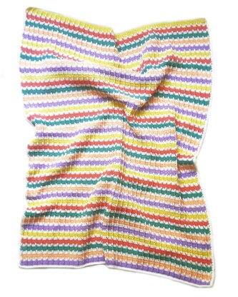 Colorful Stripes Crochet Blanket Pattern