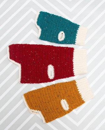 3 Sizes Crochet Dog pullover