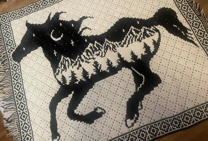 Wild Spirit Horse Mosaic Blanket