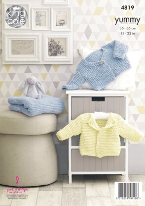 Cardigans & Blanket in King Cole Yummy - 4819 - Downloadable PDF