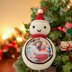 Snowball the Snowman Picture Frame Ornament