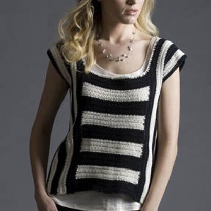 Blackbird Crochet Striped Top in Tahki Yarns Cotton Classic Lite