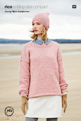 Sweater & Hat in Rico Luxury Alpaca Superfine - 762 - Downloadable PDF