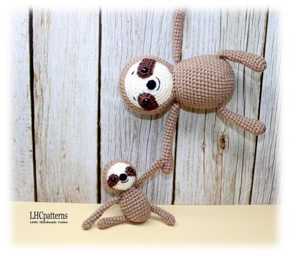 Sloth Mother and Baby Crochet Pattern