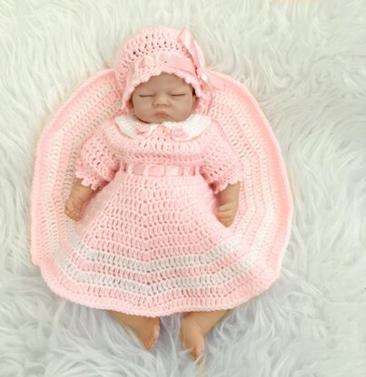 523 - Doll Dress Crochet Pattern - 523