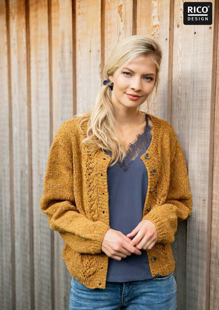 Knit the Cardigan in Rico Fashion Modern Tweed R2014