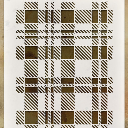 Stampers Anonymous Tim Holtz Layered Stencil 4.125"X8.5" - Plaid