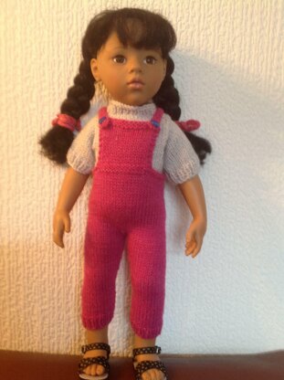 Dungarees and jumper for 18 inch doll