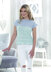 V-Neck and Wide Neck Tops in King Cole Giza Cotton Sorbet 4ply and Giza Cotton 4ply - 5143 - Leaflet